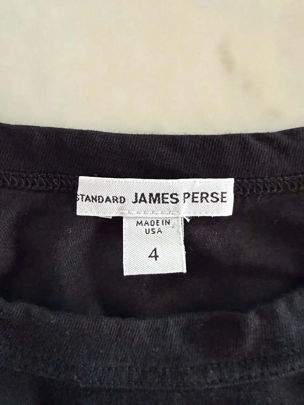 Standard James Perse Men's Black Long Sleeve Size 4
